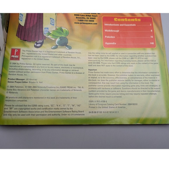 Pokemon FireRed and LeafGreen Version (GBA 2004) Prima's Official Game Guide - Picture 5 of 5